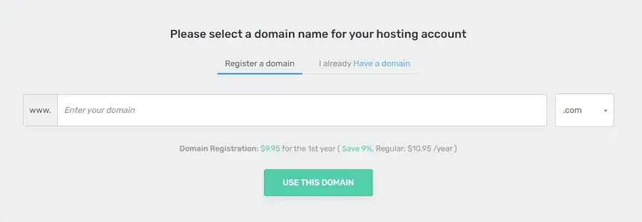 domain name registration with fastcomet