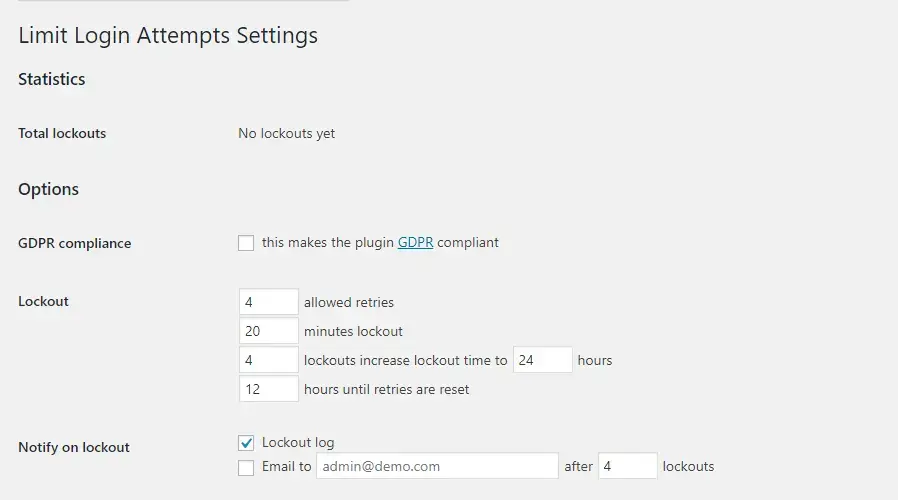 set login limit