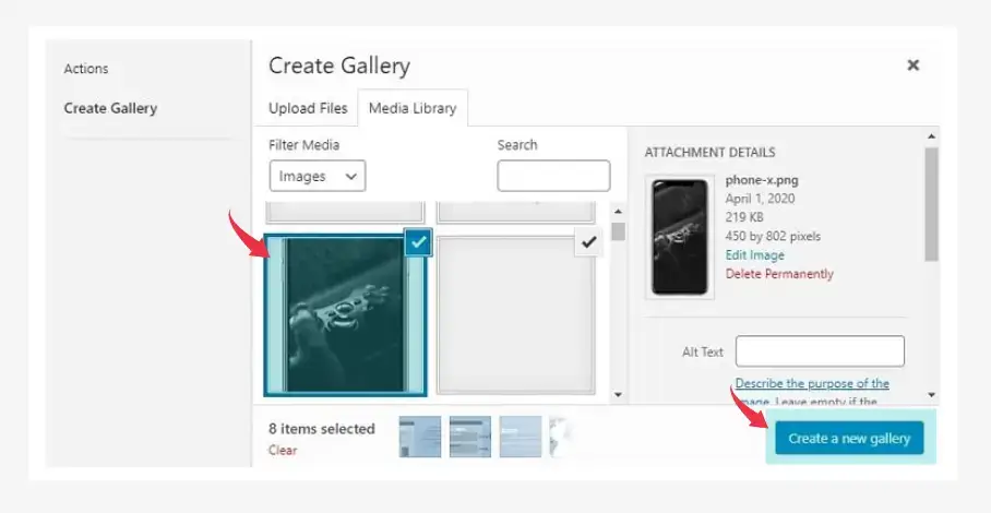 create gallery without plugin